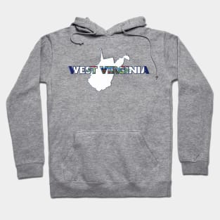 West Virginia Colored State Letters Hoodie